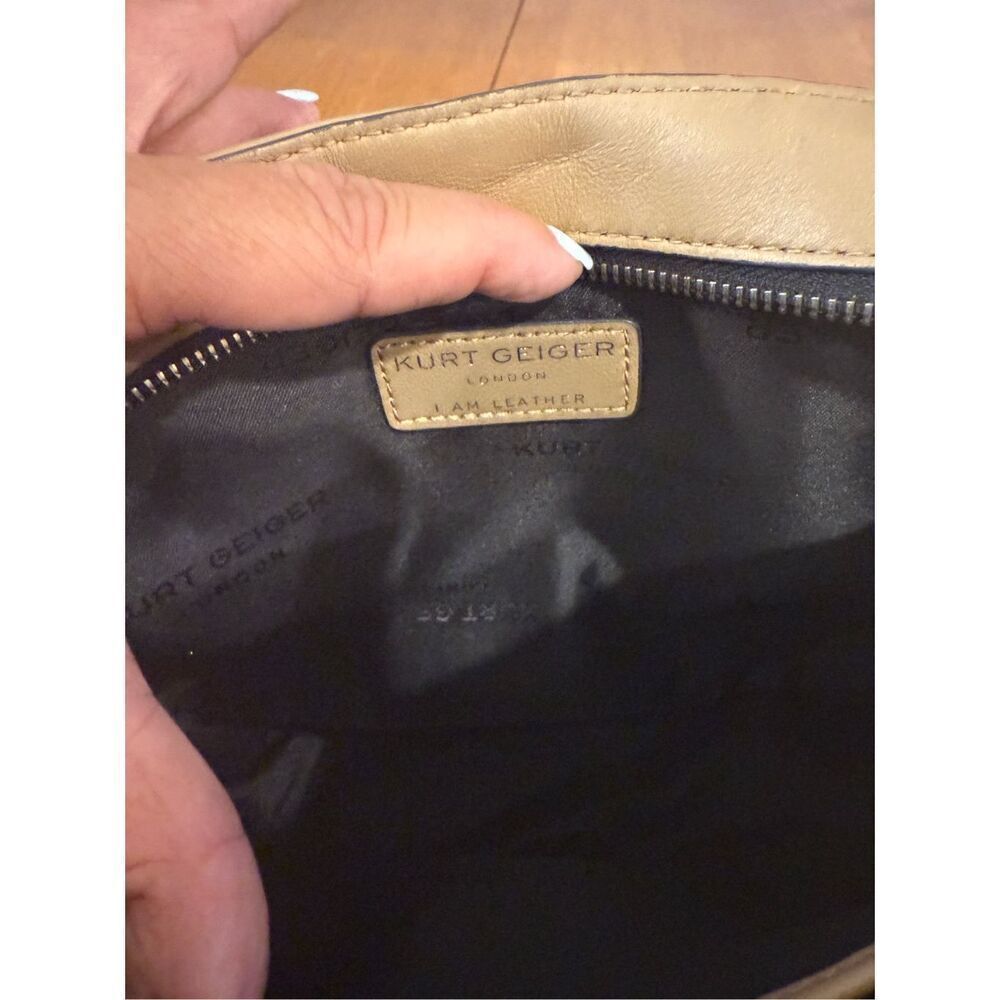 Kurt Geiger London Kensington Leather Tan Crossbody Bag - Picture 9 of 10